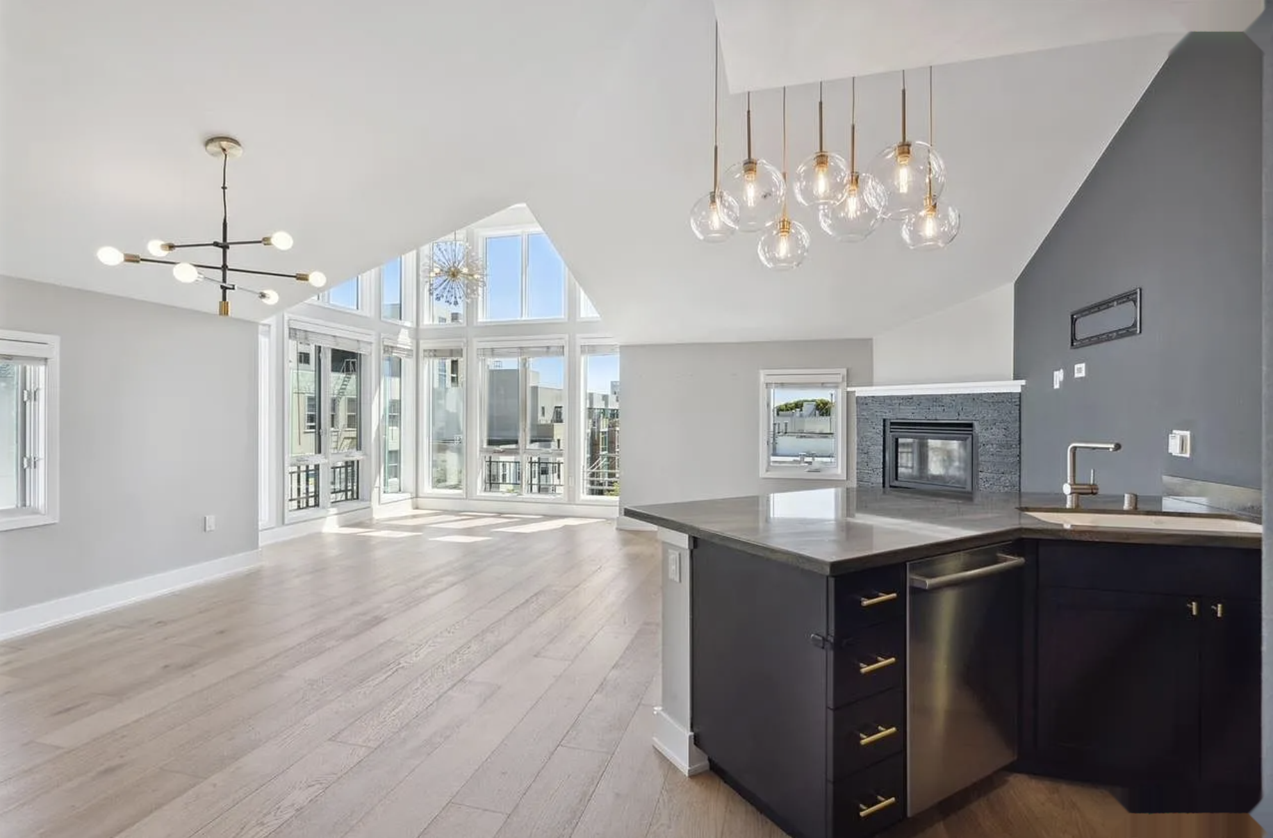 AI virtual staging before and after comparison
