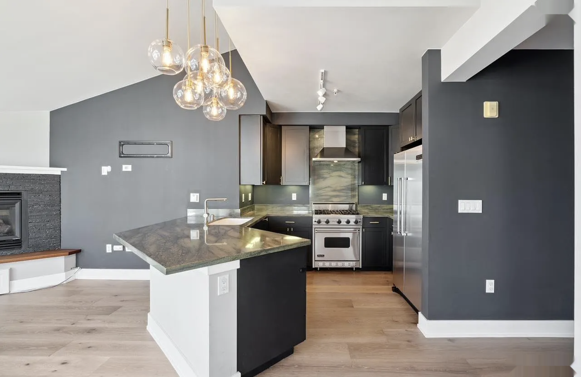 Kitchen virtual staging — original listing photo