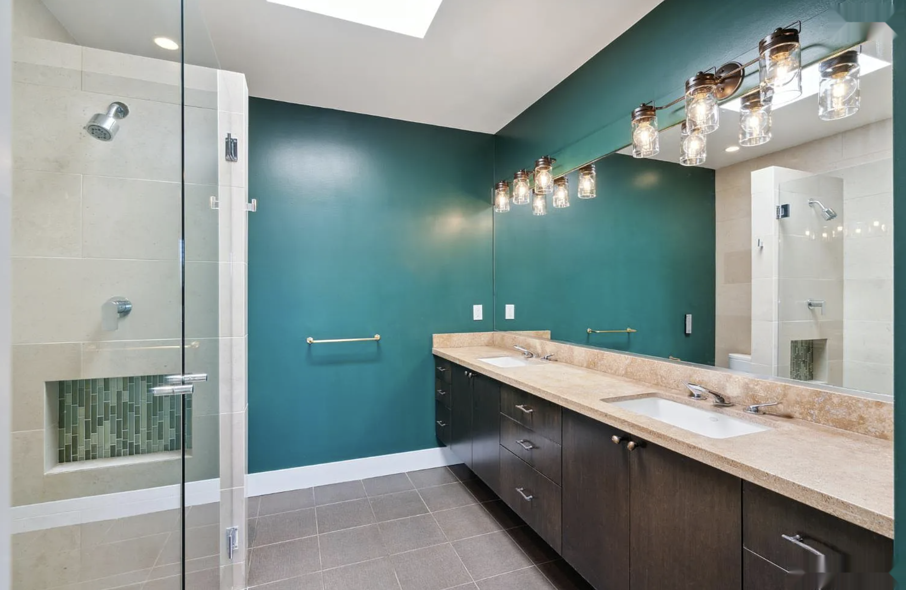 Primary bathroom virtual staging — original listing photo