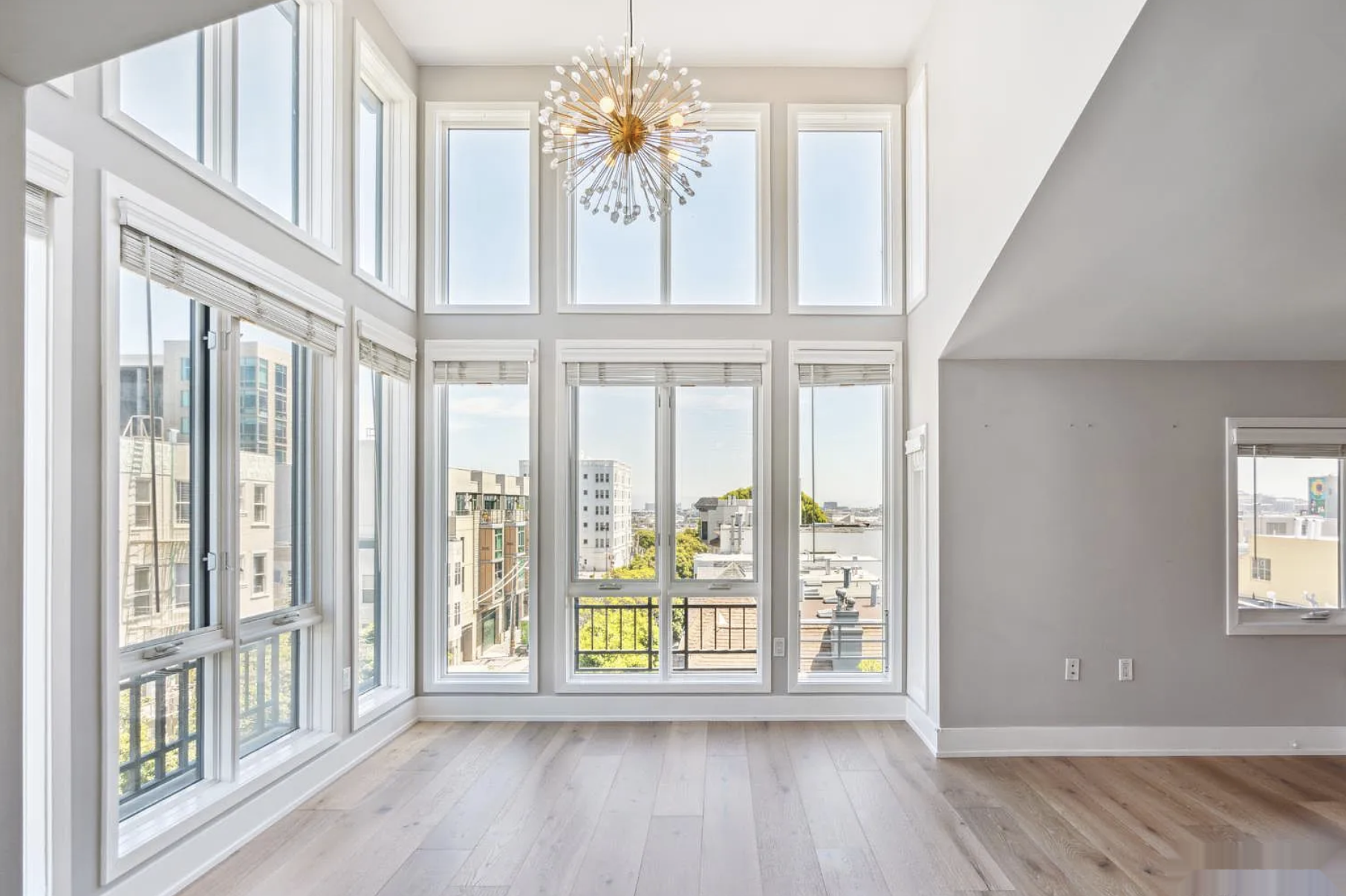 Living and dining room virtual staging — original listing photo